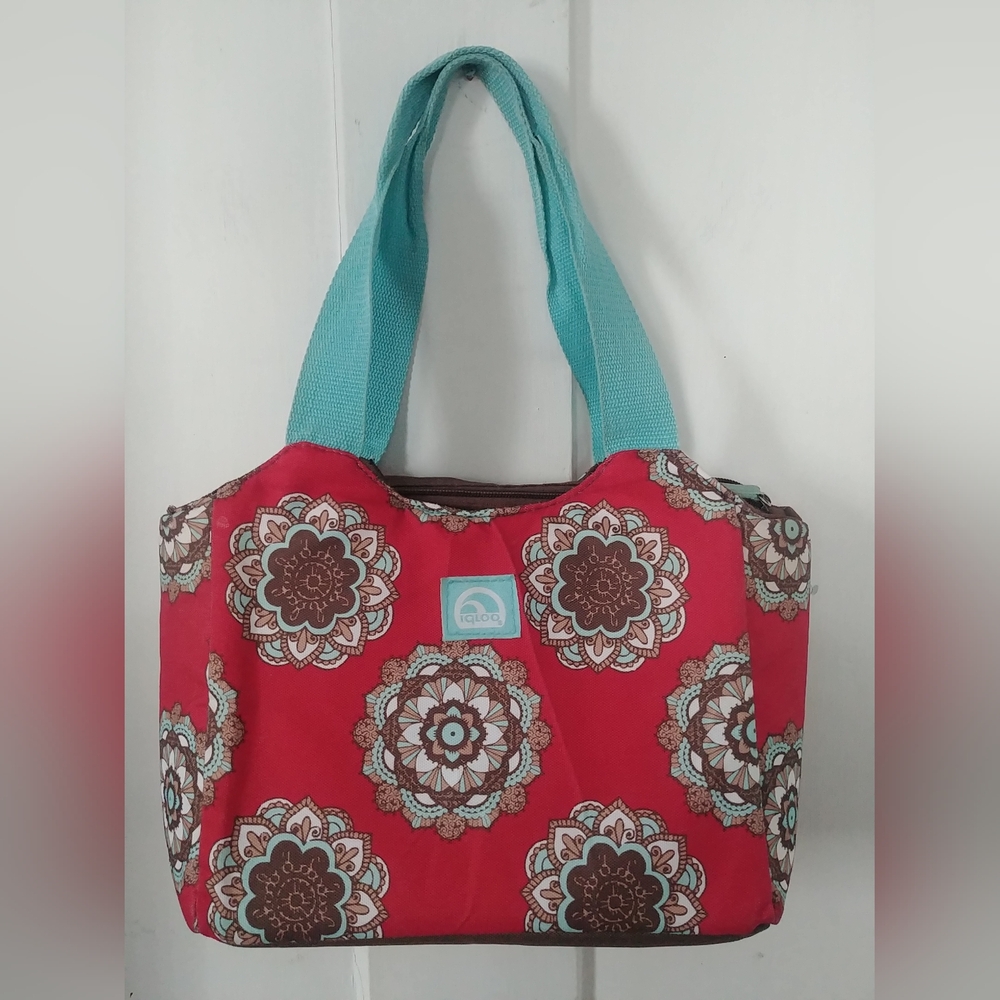 Igloo Soft Insulated Cooler Red Blue Lunch Bag